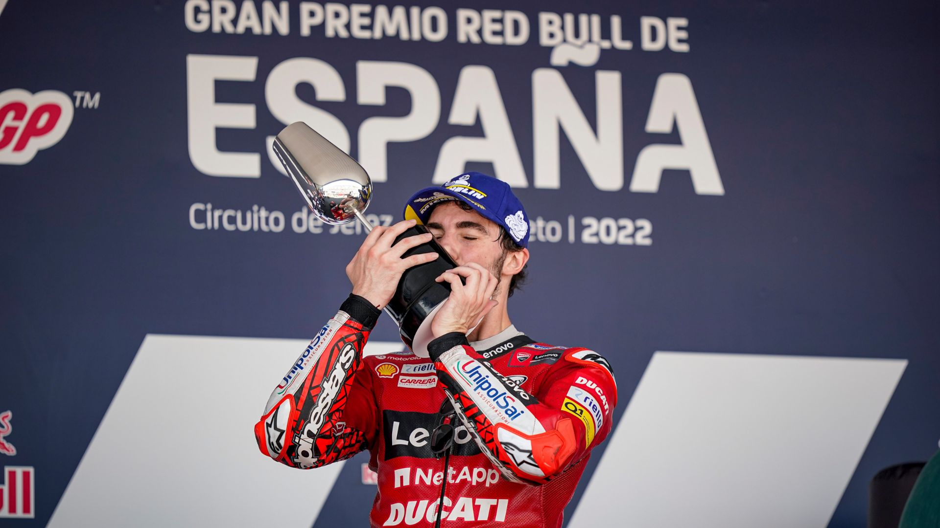 Pecco Bagnaia and Ducati take win at the Spanish GP in Jerez de la Frontera.